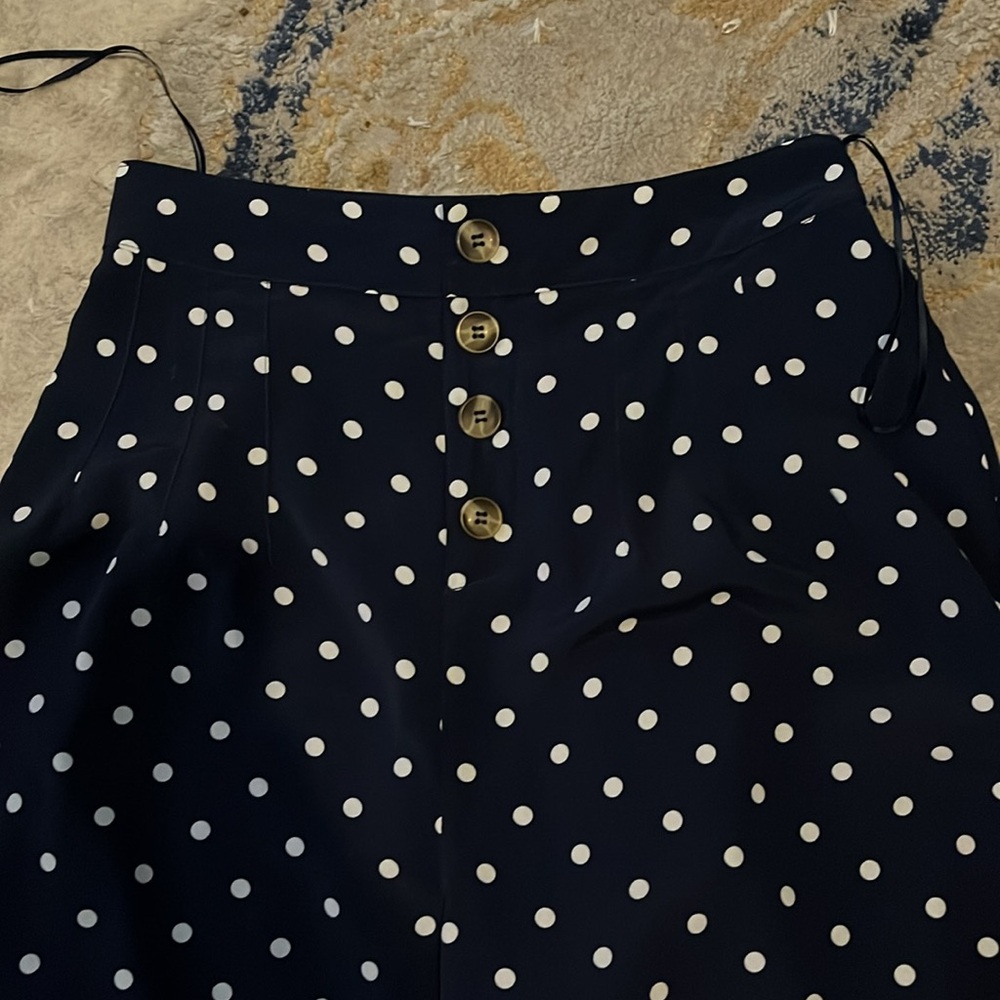 Mi Ami Navy Polka Dot Capris - Picture 2 of 4